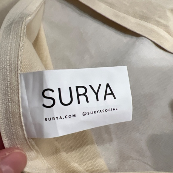 Surya Janya Lumbar Pillow Cover Cotton, Global Style, Textured Woven Design - Picture 5 of 5